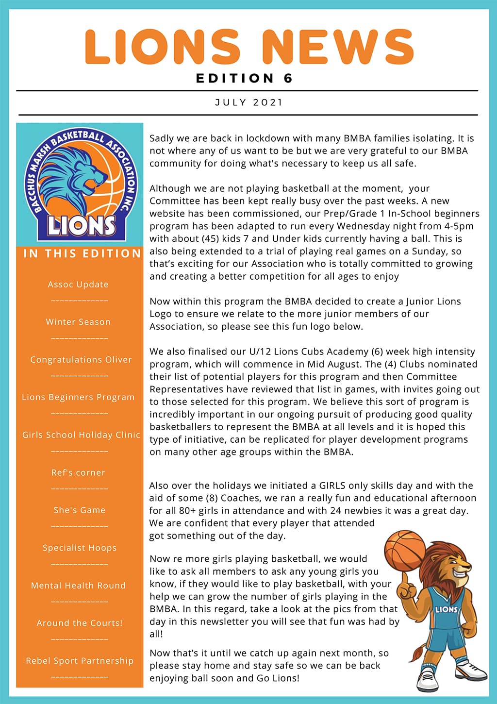 Lions News Edition 6